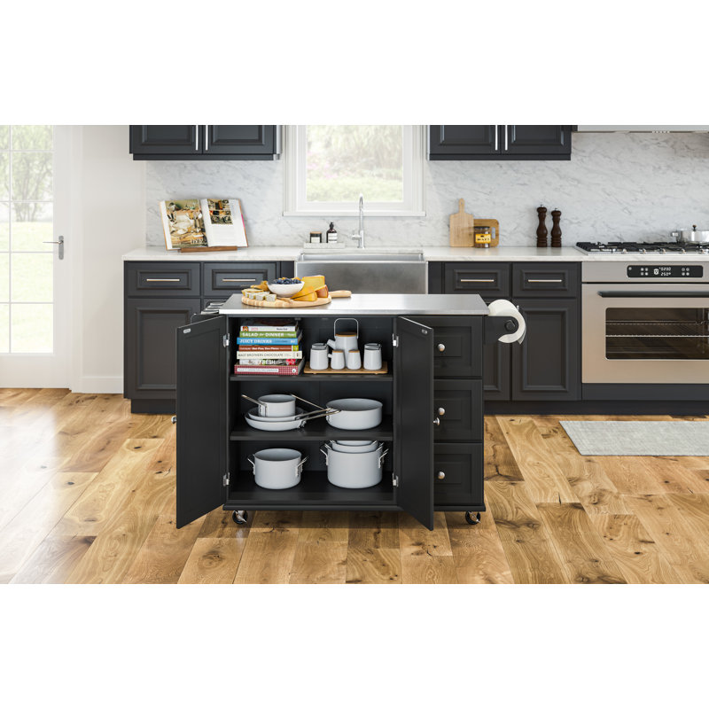 Red Barrel Studio® Kuhnhenn Metal Kitchen Cart & Reviews Wayfair